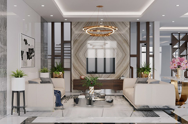 Thiết kế nội thất biệt thự 2 tầng theo phong cách hiện đại ở Dương Nội