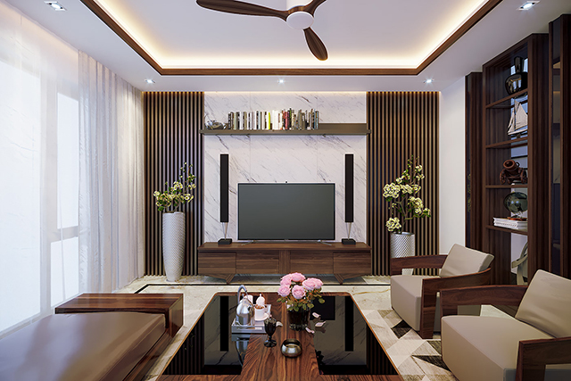 Thiết kế nội thất nhà liền kề 81m2 theo phong cách hiện đại ở Dương Nội