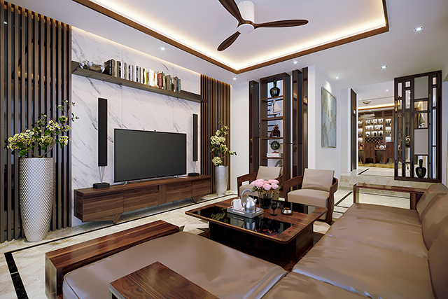 Thiết kế nội thất nhà liền kề 81m2 theo phong cách hiện đại ở Dương Nội