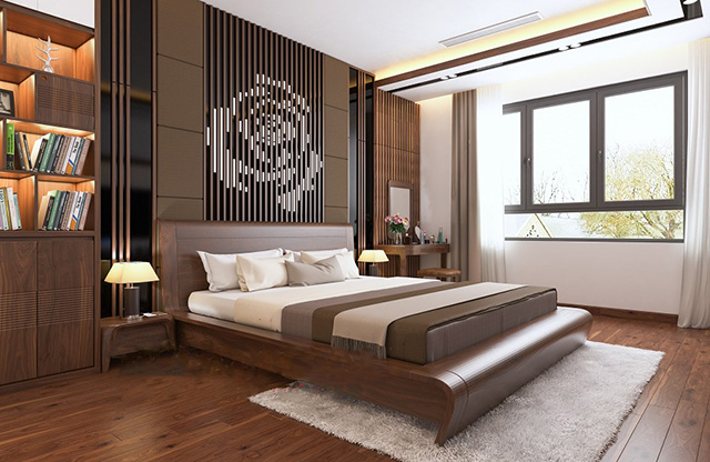Thiết kế biệt thự Thanh Xuân mang phong cách tân cổ điển với nội thất gỗ