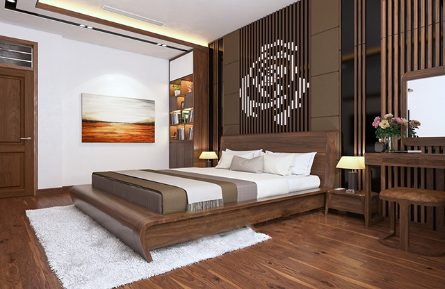 Thiết kế biệt thự Thanh Xuân mang phong cách tân cổ điển với nội thất gỗ