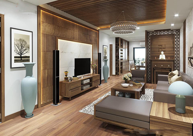 Thiết kế chung cư Nguyễn Xiển mang phong cách hiện đại 69.5m2