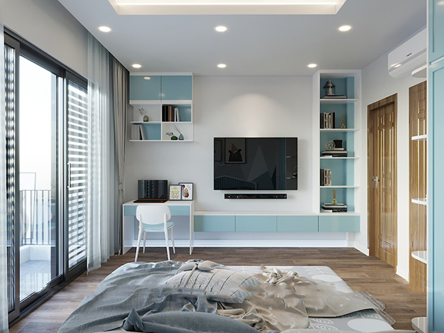 Thiết kế nội thất biệt thự 2 tầng ở Dương Nội với gam màu nâu chủ đạo