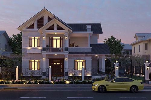 Dự án Thiết kế nội thất biệt thự 2 tầng ở Dương Nội với gam màu nâu chủ đạo