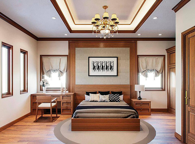 Thiết kế biệt thự Nguyễn Xiển hai tầng phong cách tân cổ điển mái thái