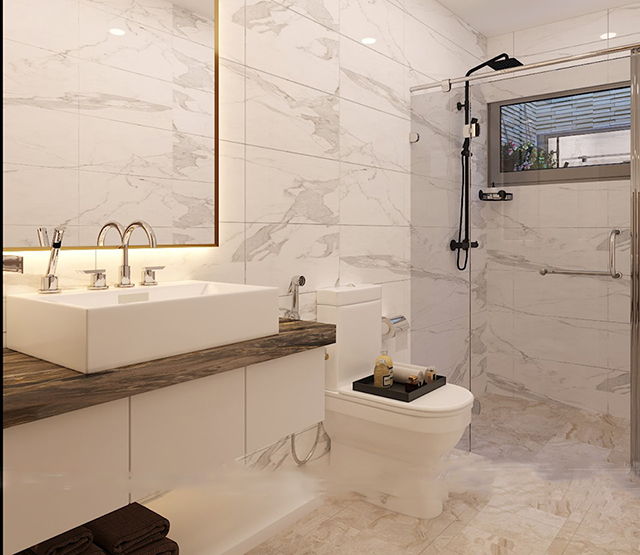 Thiết kế nội thất biệt thự 2 tầng ở Dương Nội với gam màu nâu chủ đạo