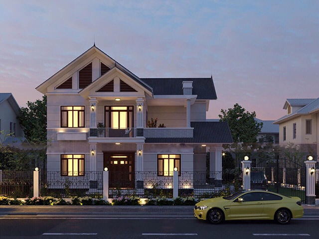 Thiết kế nội thất biệt thự 2 tầng ở Dương Nội với gam màu nâu chủ đạo