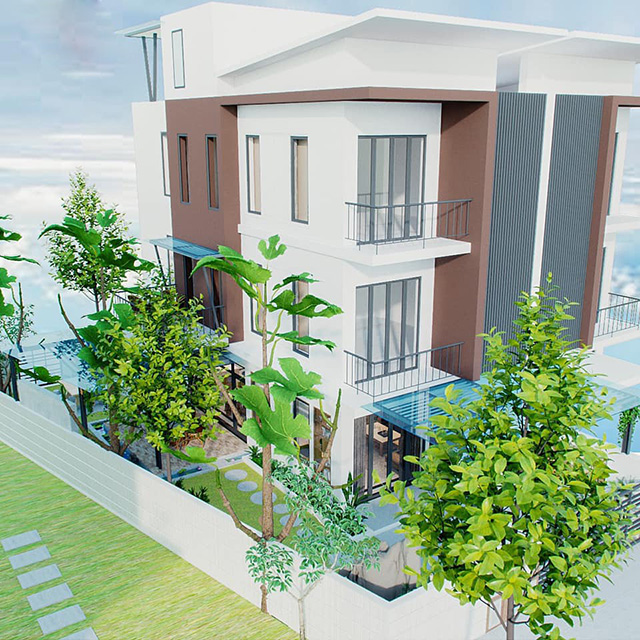 Dự án Thiết kế nhà liền kề Thanh Xuân mang phong cách thiết kế hiện đại 3 tầng