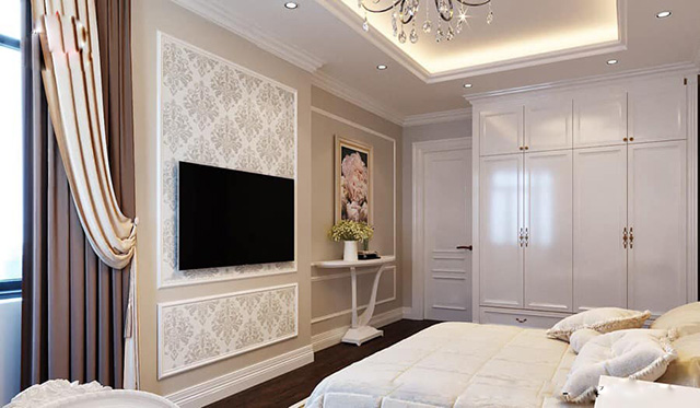Thiết kế chung cư Thanh Xuân mang phong cách thiết kế tân cổ điển sáng màu
