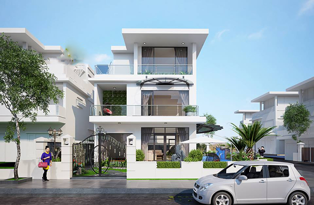 Dự án Thiết kế nhà liền kề Nguyễn Xiển mang phong cách thiết kế hiện đại pha tân cổ điển 88m2