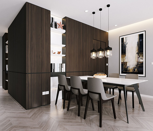 Thiết kế nội thất căn hộ chung cư 110m2 ở Hoàng Mai