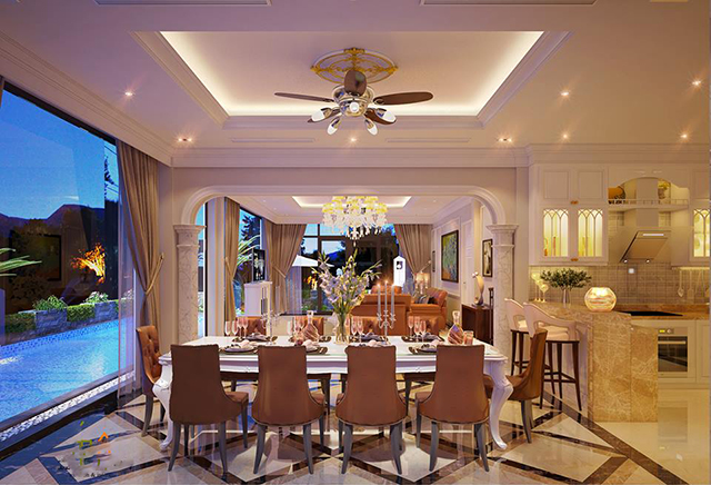 Thiết kế nhà liền kề Nguyễn Xiển mang phong cách thiết kế hiện đại pha tân cổ điển 88m2