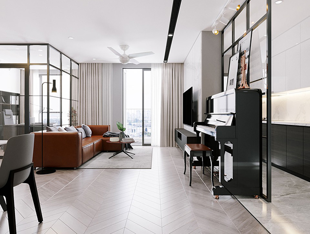 Thiết kế nội thất căn hộ chung cư 110m2 ở Hoàng Mai