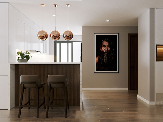 Thiết kế nội thất căn hộ chung cư 170m2 ở Hoàng Mai theo phong cách hiện đại