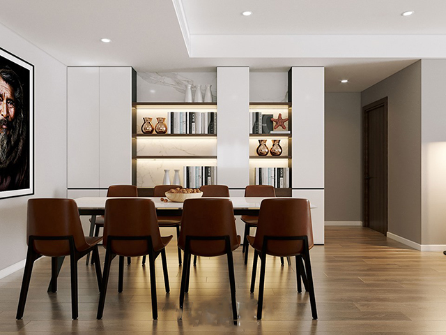 Thiết kế nội thất căn hộ chung cư 170m2 ở Hoàng Mai theo phong cách hiện đại