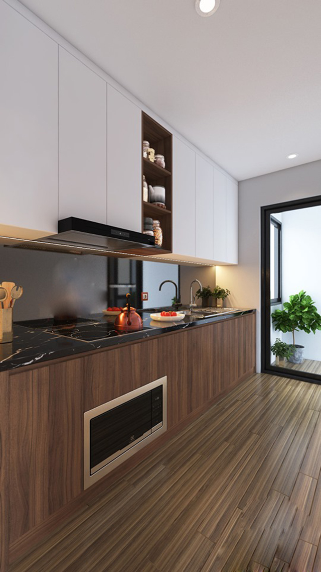 Thiết kế chung cư Nguyễn Xiển mang phong cách hiện đại 2 phòng ngủ