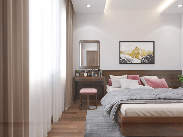Thiết kế nội thất chung cư tại Thanh Xuân có 2 phòng ngủ
