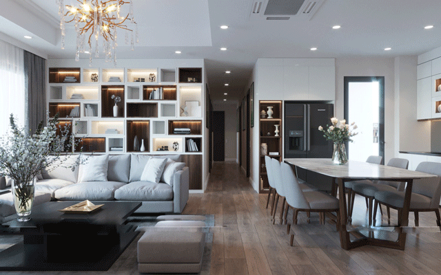 Thiết kế nội thất chung cư tại Thanh Xuân có 2 phòng ngủ
