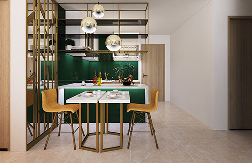 Dự án Thiết kế nội thất căn hộ chung cư Hoàng Mai theo xu hướng Color Block