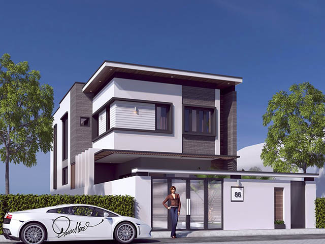 Dự án Thiết kế nhà liền kề An Lạc Green Symphony mang phong cách hiện đại tối màu