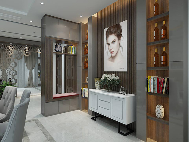 Thiết kế nội thất biệt thự Dương Nội 3 tầng 84.3m2 ở Dương Nội