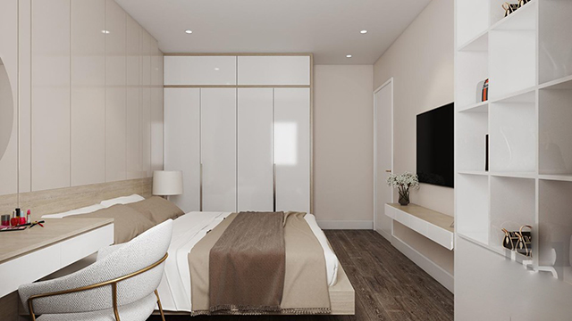 Thiết kế nội thất căn hộ chung cư 104.8m2 ở Hoàng Mai