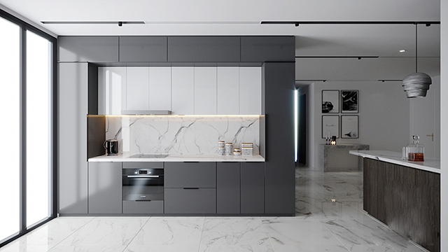 Thiết kế nội thất căn hộ chung cư 104.8m2 ở Hoàng Mai