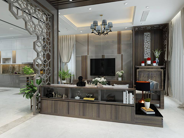 Thiết kế nội thất biệt thự Dương Nội 3 tầng 84.3m2 ở Dương Nội