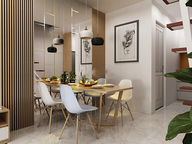 Thiết kế nhà liền kề 58.9m2 theo phong cách hiện đại ở Dương Nội
