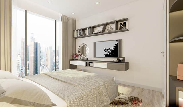 Thiết kế chung cư Nguyễn Xiển mang phong cách hiện đại với diện tích 76.83m2
