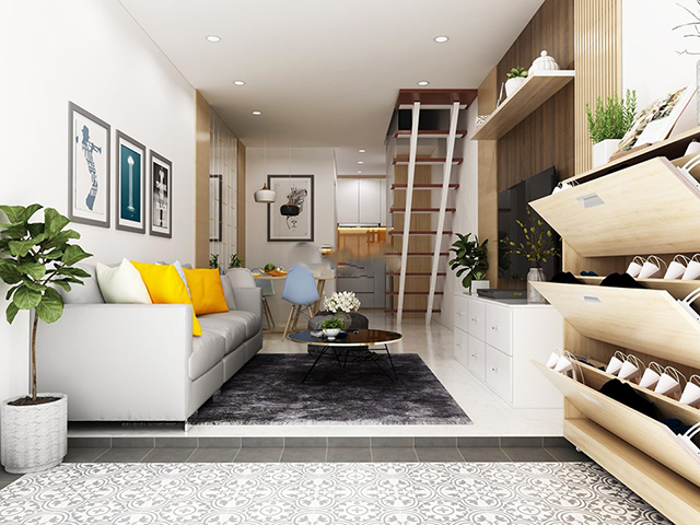Thiết kế nhà liền kề 58.9m2 theo phong cách hiện đại ở Dương Nội