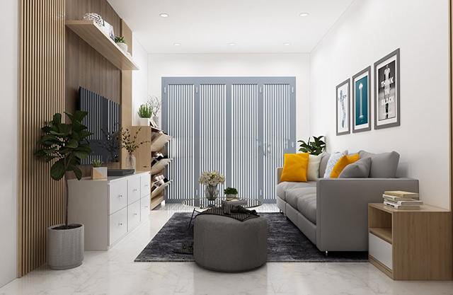Thiết kế nhà liền kề 58.9m2 theo phong cách hiện đại ở Dương Nội