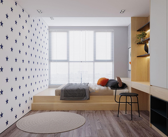 Thiết kế căn hộ chung cư 105m2 theo phong cách hiện đại ở Gamuda