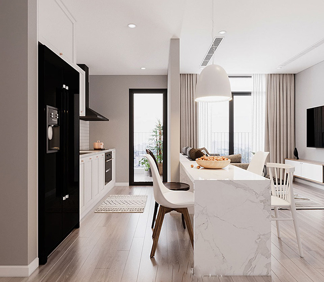Thiết kế nội thất chung cư Gamuda 101m2 theo phong cách Scandinavian