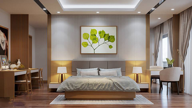 Thiết kế nội thất chung cư 116m2 3 phòng ngủ ở Hoàng Mai
