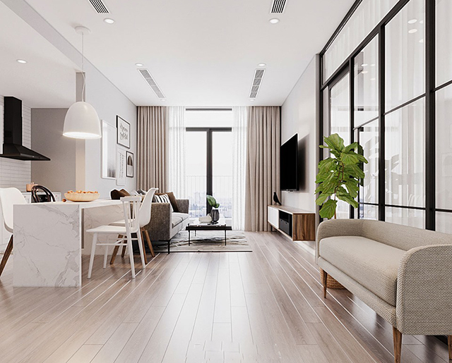 Thiết kế nội thất chung cư Gamuda 101m2 theo phong cách Scandinavian
