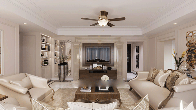 Thiết kế nhà biệt thự mang phong cách cổ điển, với hướng nhà đông nam, tại Thanh Xuân