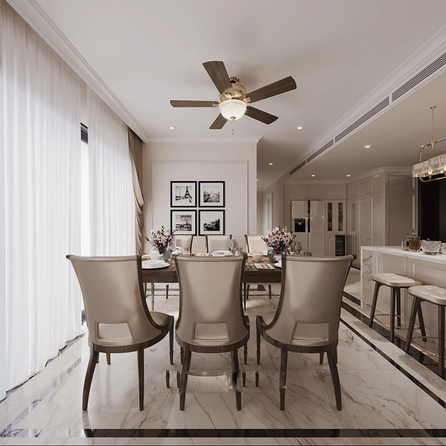 Thiết kế nhà biệt thự mang phong cách cổ điển, với hướng nhà đông nam, tại Thanh Xuân