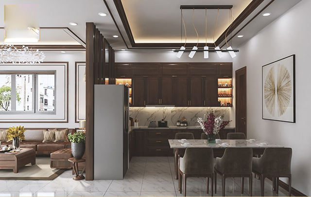 Thiết kế nội thất biệt thự 58m2 theo phong cách hiện đại ở Dương Nội