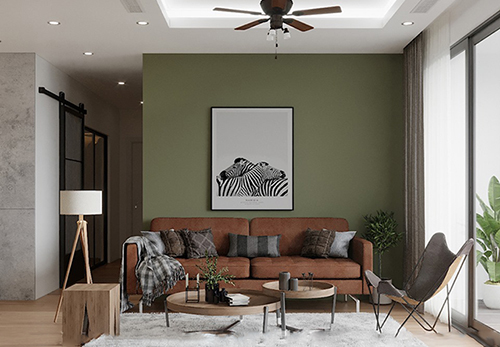 Dự án Thiết kế nội thất chung cư 2 phòng ngủ ở Hoàng Mai với những gam màu ấn tượng