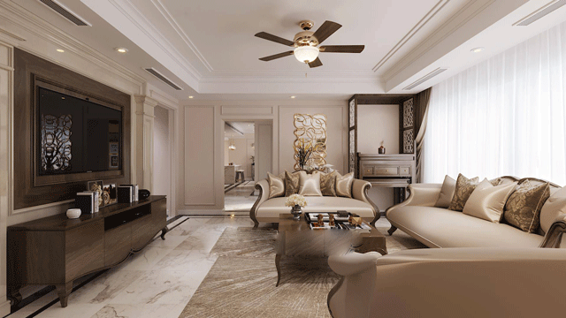 Thiết kế nhà biệt thự mang phong cách cổ điển, với hướng nhà đông nam, tại Thanh Xuân