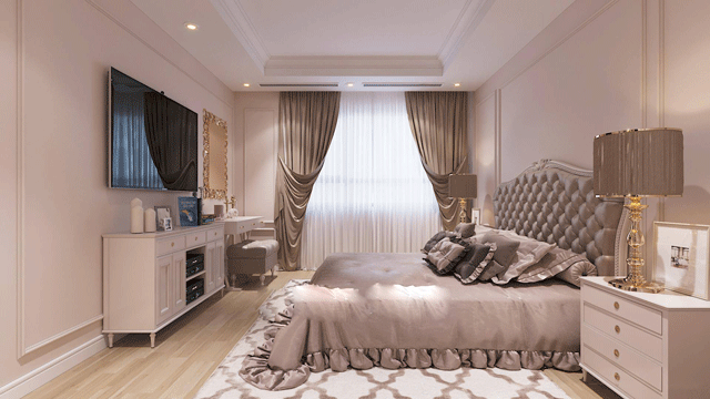 Thiết kế nhà biệt thự mang phong cách cổ điển, với hướng nhà đông nam, tại Thanh Xuân