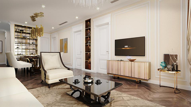 Dự án Thiết kế chung cư Nguyễn Xiển mang phong cách thiết kế tân cổ điển 93.59m2