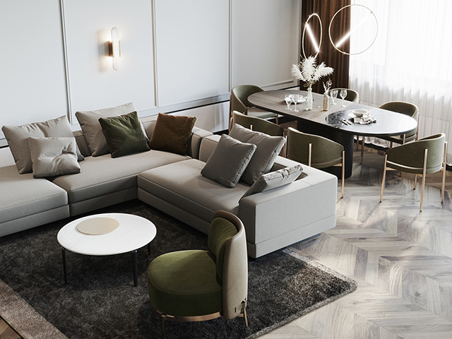 Thiết kế nội thất chung cư hiện đại 80.2m2 ở Hoàng Mai