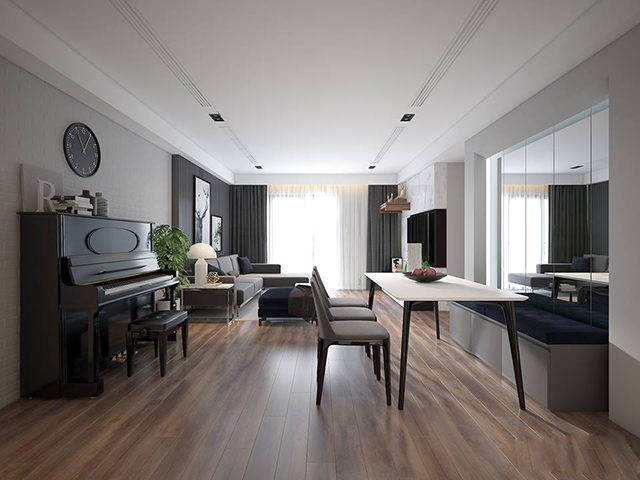 Thiết kế nội thất căn hộ chung cư Gamuda 120m2 theo phong cách hiện đại