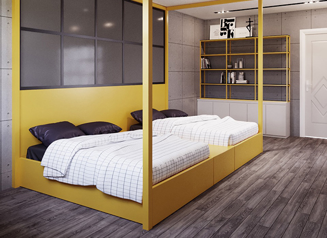 Thiết kế nội thất chung cư hiện đại 80.2m2 ở Hoàng Mai