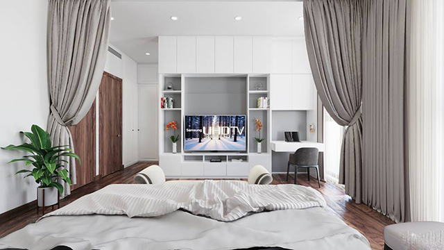 Thiết kế chung cư Thanh Xuân mang phong cách tân cổ điển 117.58m2