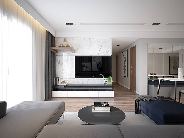 Thiết kế nội thất căn hộ chung cư Gamuda 120m2 theo phong cách hiện đại