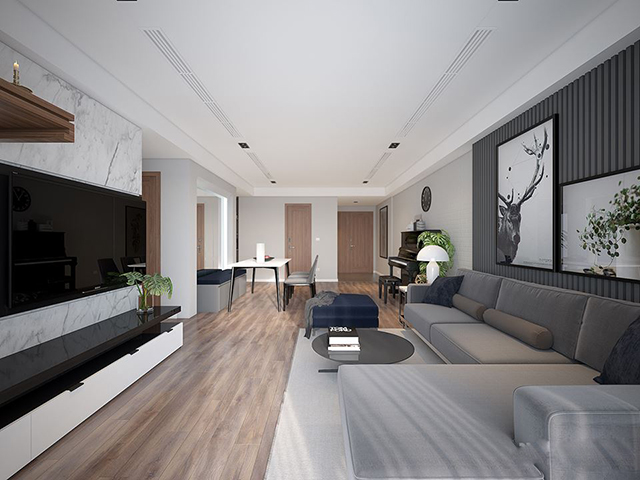 Thiết kế nội thất căn hộ chung cư Gamuda 120m2 theo phong cách hiện đại