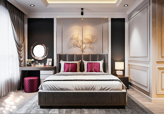 Thiết kế nội thất chung cư tân cổ điển 2 phòng ngủ tại Hoàng Mai